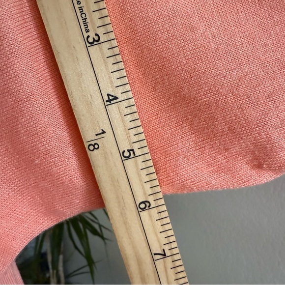 J. Jill Women's Open Front Cardigan Coral Pink Linen Blend Lightweight Size L - Picture 11 of 13